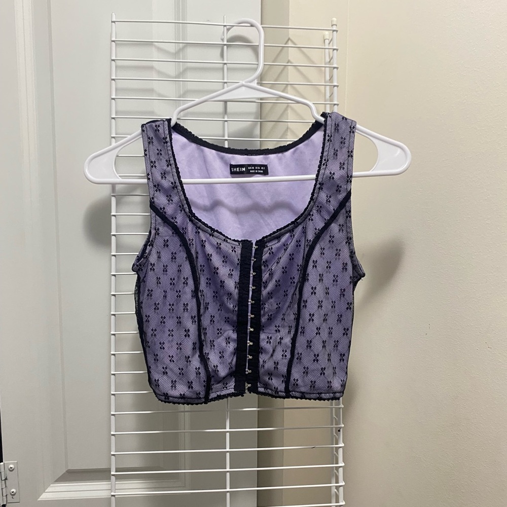 SHEIN Lavender Lace Tank Top